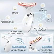 Facial Massager Red-Light-Therapy-for-Face and Neck, Face 𝖲 culpting Wand with 7 Color