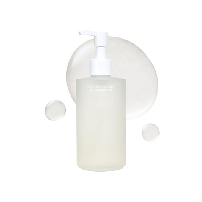 Whamisa Organic Flowers Cleansing Oil, Face Cleanser, Fermented Ingredient-Rich Makeup Remover for Deep Cleansing, Pore Care, Gentle Rolling, Easy Clean, Korean Skin Care (260ml)