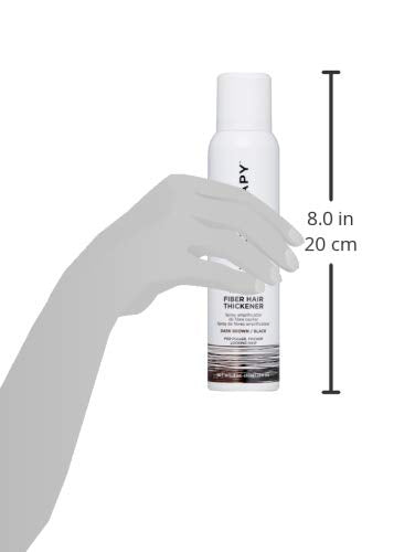 Keratherapy Keratin Infused Perfect Match Fiber Hair Thickener Spray, Dark Brown to Black, 4 fl. oz., 140 ml - Volumizing, Thickening, & Concealing Hairspray for Scalp Coverage, Roots & Thinning Areas