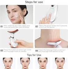 Facial Massager Red-Light-Therapy-for-Face and Neck, Face 𝖲 culpting Wand with 7 Color