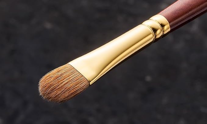 BISYODO Short Series Eye Shadow Brush - Round Flat Type