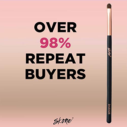 Skone Cosmetics | Professional Grade Makeup Brush | Eye Shadow | Eyebrows | Primer | Smudger | Nylon Brush (Smudger Brush)