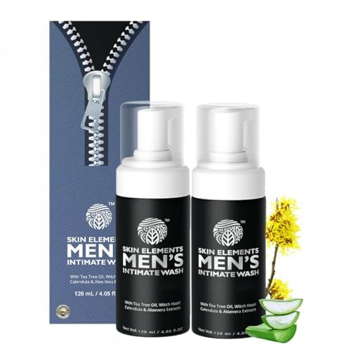 Skin Elements Intimate Wash for Men with Tea Tree Oil (Combo) | pH Balanced Foaming Hygiene Wash | Control Bad Odor & Unwanted Sweat | Refreshes Intimate Area | 240 ml | Pack of 2