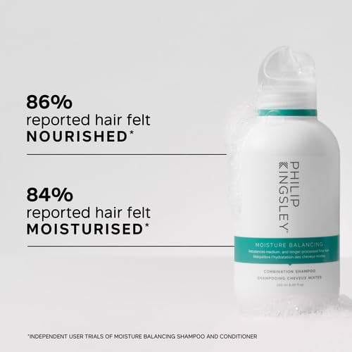 PHILIP KINGSLEY | Moisture Balancing Combination Shampoo | Hydrating for Dry and/or Oily Hair | Anti-Frizz, Antioxidant Shampoo that Hydrates and Adds Shine | 8.4oz
