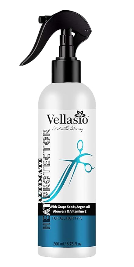 VELLASIO Heat Protetion Spray For Hair With moroccan argan oil For Anty Frizz Shine And Soft Hair With Hair Styling Spray With No sulphate And No parabean