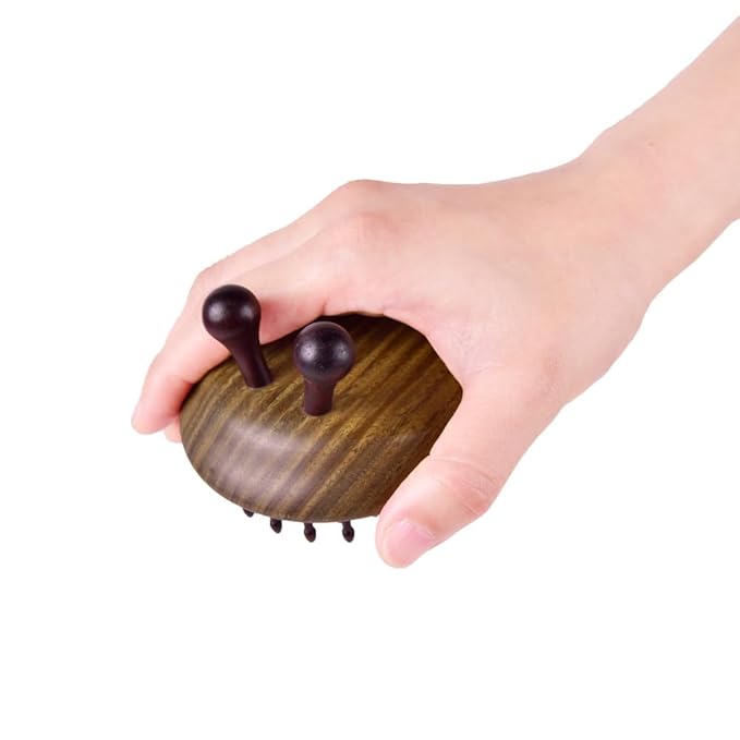 TAN MUJIANG Massage Hair Comb Hair Brush Round Shape (Snail)