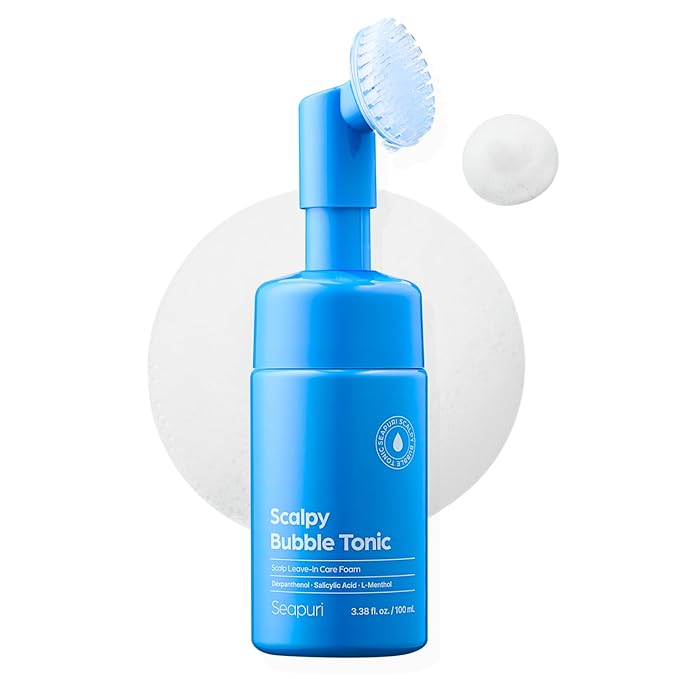 Bubble Tonic | Leave-In Scalp Exfoliator Foam for Oily, Sweaty, or Itchy Roots | Clears Buildup & Sweat with No Residue | Cooling Relief with Menthol & Salicylic Acid | Korean Hair Care Detox