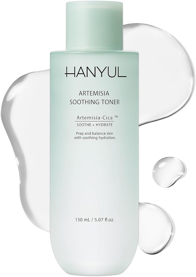 HANYUL Artemisia Soothing Toner with Centella Asiatica and Panthenol | Hydrating & Calming Facial Toner for Sensitized Skin, Skin Prep, Vegan, 5.07 fl. oz.
