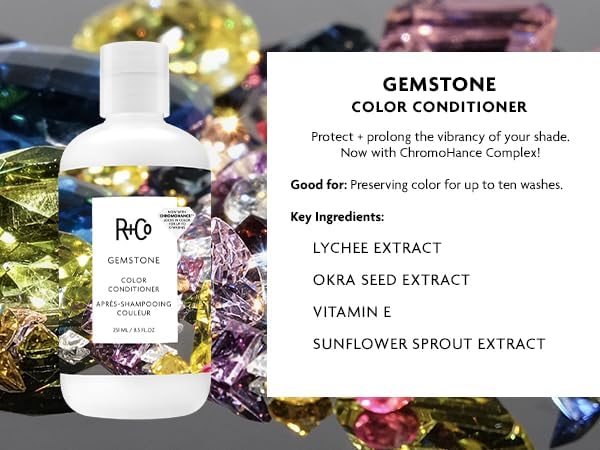 R+Co Gemstone Color Shampoo & Conditioner Set | Protects Color, Repairs & Nourishes | Vegan + Cruelty-Free | 8.5oz (Pack of 2)