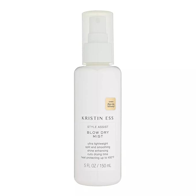 Kristin Ess Hydrating Heat Protection Spray for Hair - Blow Dry Frizz Control + Shine Enhancing -Anti Humidity Thermal Heat Protectant Spray - Repair + Protect Hair Up to 450 Degrees - Pear Fragrance