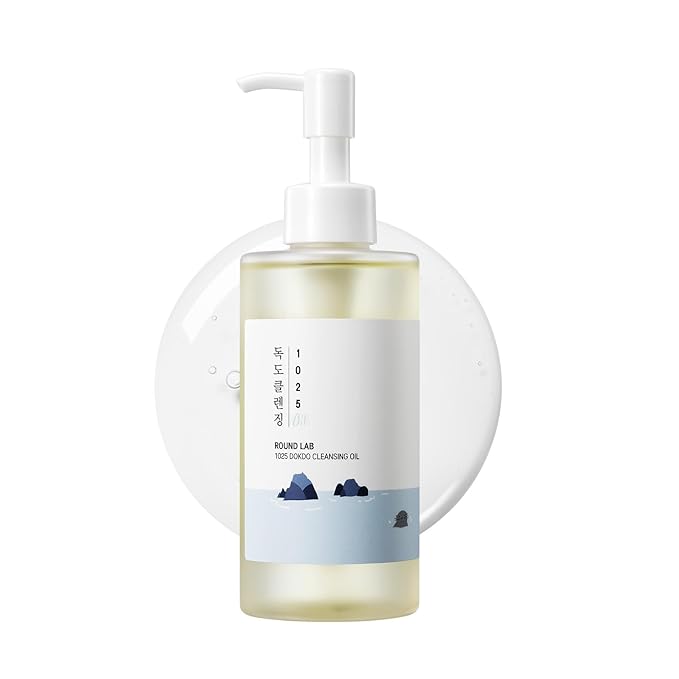 ROUND LAB 1025 Dokdo Cleansing Oil 6.76 Fl Oz, Facial Oil Cleanser for Face, Deep Pore Cleansing, Makeup Blackhead Impurities Remover, Easy to Wash Off No Oily Residue, Korean Skin Care