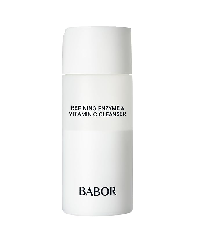 BABOR Enzyme & Vitamin C Powder Cleanser – Water-Activated Face Wash for Brightening & Exfoliation | Gentle Daily Polish for the Look of Refined Pores & Radiant-Looking Skin | Travel-Friendly