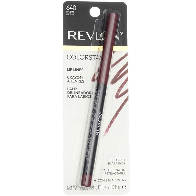 REVLON ColorStay Lipliner with SoftFlex, Raisin 640, 0.01 Ounce (Pack of 2)