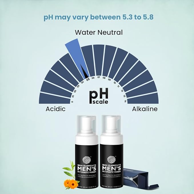 Skin Elements Intimate Wash for Men with Tea Tree Oil (Combo) | pH Balanced Foaming Hygiene Wash | Control Bad Odor & Unwanted Sweat | Refreshes Intimate Area | 240 ml | Pack of 2