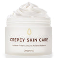 Crepe Firming Body Cream, Extra Large Size Body Skin Cream Lotion for Aging Crepe Skin Improve Natural Elastin with Collagen Production for Neck Arms Leg Deeply Moisturizer Cream, 10 oz