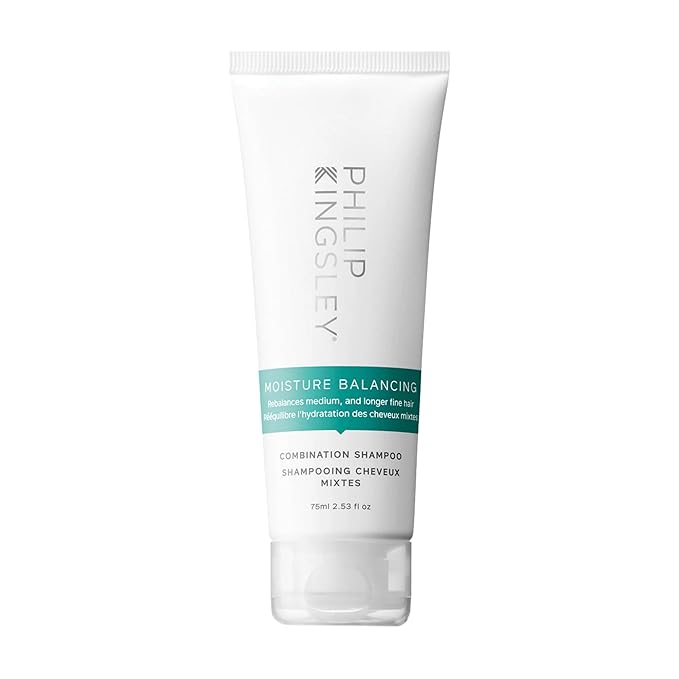 Philip Kingsley | Moisture Balancing Combination Shampoo | Hydrating for Dry and/or Oily Hair | Anti-Frizz, Antioxidant Shampoo That Hydrates and Adds Shine | 2.53oz