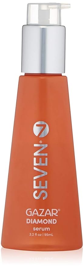 SEVEN Gazar Diamond Hair Serum for Frizzy and Damaged Hair Care, Anti Frizz, Smoothing, Shine Booster with Coconut & Macadamia Oil, Adds Heat Protection, Made in USA, 3.2oz