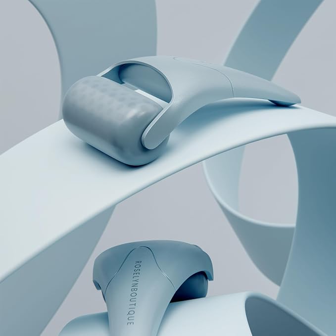 ROSELYNBOUTIQUE Ice Roller for Face Wrinkles Fine Lines Puffiness Stick Massager Facial Skin Care Tools Self Care Gifts for Men Women (Deep Ocean)