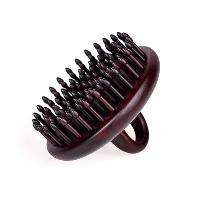 TAN MUJIANG Massage Hair Comb Hair Brush Round Shape (Black Rosewood 1)