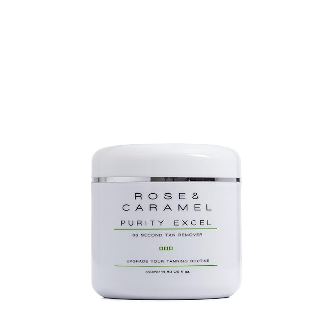 Rose & Caramel Purity Excel 60 Second Miracle Express Self Tan Remover & Exfoliating Tan Eraser Body Scrub 14.89 Fl Oz (440ml)
