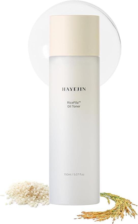 HAYEJIN RiceFila Milk Toner for Glass Skin – 2-in-1 Hydrating Korean Rice Toner with Niacinamide, 8 Hyaluronic Acids & 6 Peptides – Dual Phase Lightweight Rice Bran Facial Toner 5.07 fl oz