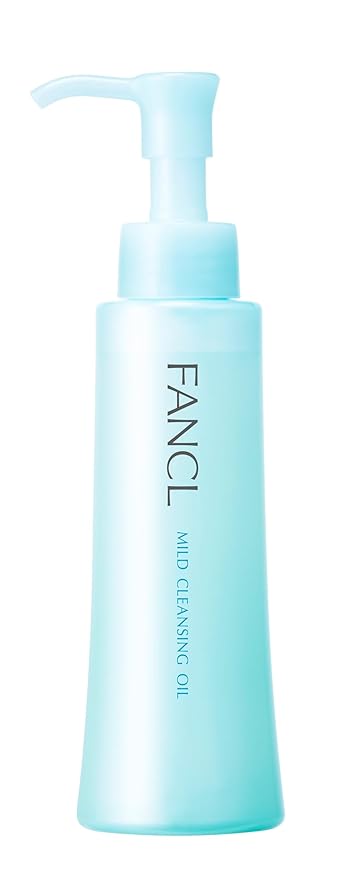 FANCL Mild Cleansing Oil, Japanese Facial Cleansing Oil, Makeup Remover, Oil Cleanser, 100% Preservative Free, Clean Skincare for Sensitive Skin (1, Blue)