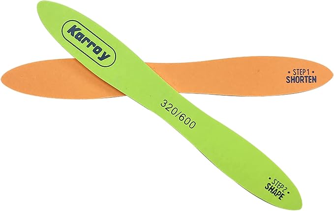 Nail File and Buffer Block Professional Emery Boads Natural Nails Limas para Uñas Fingernail Files for Women 20PCS (C-Skateboard 320/600)