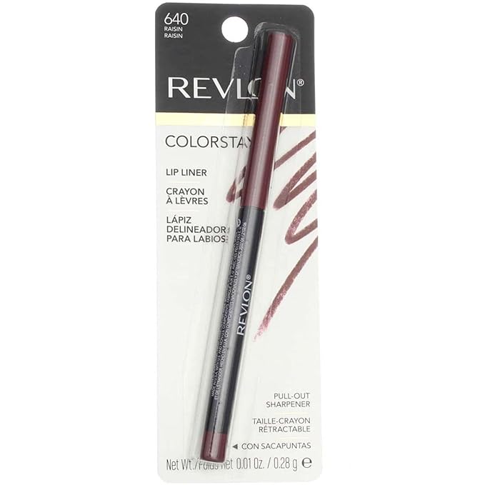REVLON ColorStay Lipliner with SoftFlex, Raisin 640, 0.01 Ounce (Pack of 2)