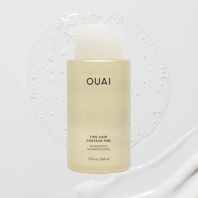 OUAI Fine Shampoo Travel Size - Volumizing Shampoo with Strengthening Keratin, Biotin & Chia Seed Oil for Fine Hair - For Clean, Weightless Body - Paraben, Phthalate & Sulfate Free Hair Care (3 Fl Oz)