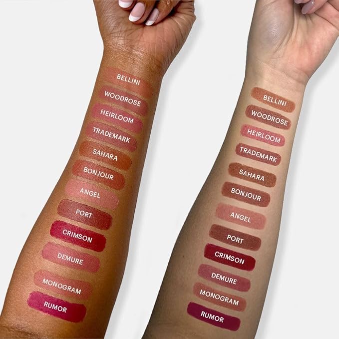 Glo Skin Beauty Suede Matte Lip Crayon (Monogram) - Longwearing Formula Stays On All Day, With Conditioning Shea Butter + Mango Seed Oil for a Velvety Smooth Finish