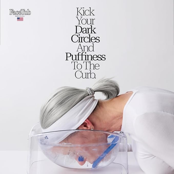 Cold Ice Bath, Premium Face Bowl For Ice, Face Tub Facial Cold Plunge to Support Skin Health & Relaxation, Facial Cold Plunge with Breathing Tubes, Combine Deep Breathing & Cold Plunge