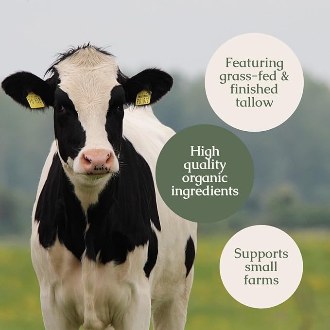 Hearth and Homestead: Handmade Blue Outback Australian Whipped Tallow Balm with Emu, Jojoba, Sandalwood, and Blue Cypress - 1.3 oz -