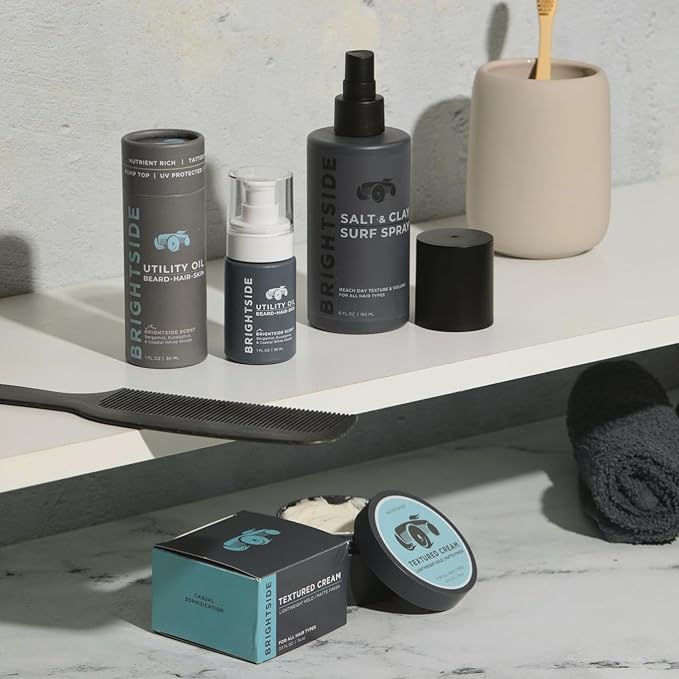 Salt & Clay Surf Spray - Instant Volume & Texture for Thicker Looking Hair - Natural Sea Salt Spray for Men & Women - Hydrate & Hold for All Hair - Alcohol-Free, Clean ingredients - 6oz