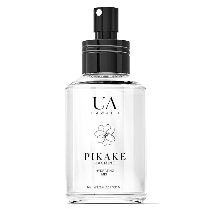 Pikake Body and Hair Mist from Hawaii, Hair Perfume for a Light, Hydrating Refresh, Body Mist for Women and Men, Alcohol-Free, With Moisturizing Hyaluronic Acid & Glycerin, Glass Bottle, 3.4 oz