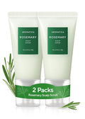 AROMATICA Rosemary Scalp Scrub (2 Packs) 5.82oz / 165g, Gift Set, Sulfate-Free, Silicone-Free, Vegan, Scalp Cleansing with Salt Granules, Invigorates and Exfoliates Scalp, Micro-Exfoliate