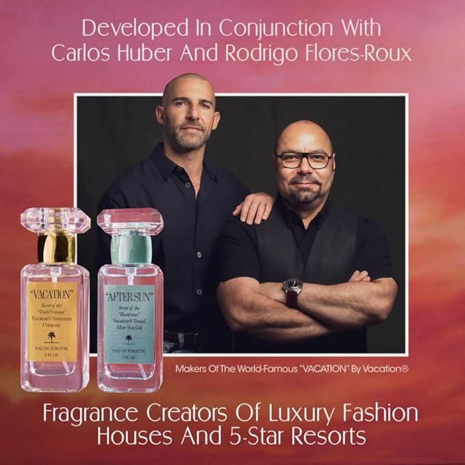 VACATION AFTER SUN Eau de Toilette Sunscreen, Blends Notes of Classic Aloe Vera Gels, Fresh Tropical Perfume, Unisex Scent of Summer Nights, Travel Size, 1 Fl. Oz.