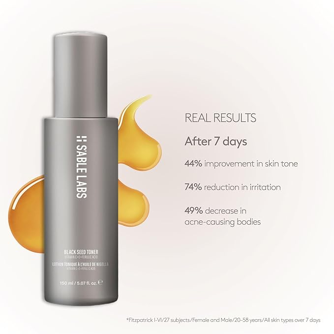 S'ABLE Labs - Black Seed Facial Toner Refill | Protect, Restore, Refine, Soothe | Ferulic Acid, Vitamins C + E | Melanin-Inclusive Skincare (150 mL | 5.07 fl oz)