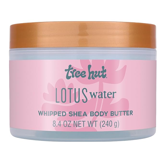 Tree Hut Lotus Water Whipped Shea Body Butter, Long-lasting Hydration Leaves Skin Feeling Soft & Moisturized, Lightweight, Nourishing Essential Body Care, 8.4 fl oz