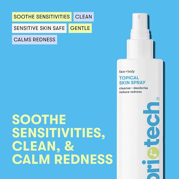 BRIOTECH Topical Skin Spray, Hypochlorous Acid Spray for Sensitive Skin, HOCl Facial Mist, Full Body Support Against Irritation, Calm Redness, Soothe Foot & Scalp, 4 oz