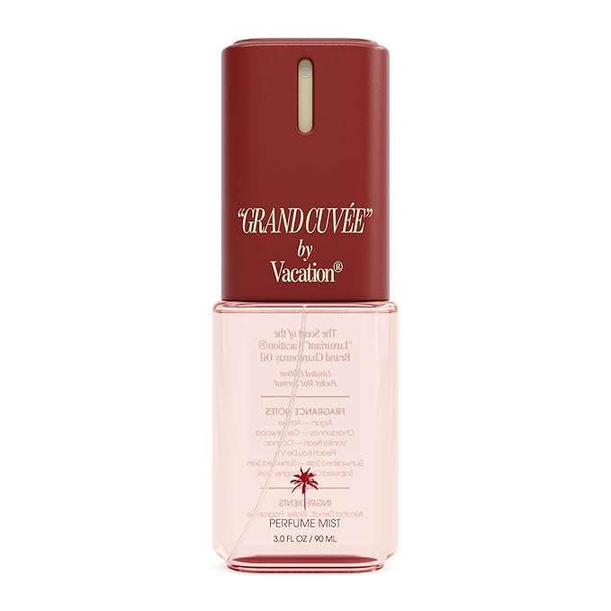 VACATION GRAND CUVÉE Body Mist, Perfumed Body Spray for Women & Men, Aloe Vera, Argan Oil, Amber, Vanilla Bean, Peach & Oceanic Scent, Layer with Eau de Toilette, Travel Size 3 fl oz