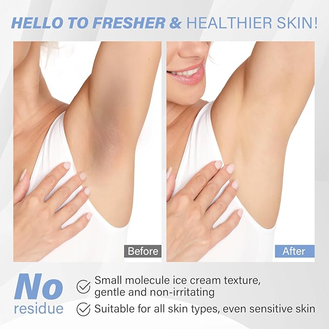 Charcoal Underarm Body Scrub for Odor Contro Bumps Dark Armpits Spots Remover, Armpit Detox & Bikini Area Exfoliator, Exfoliating Moisturizing Natural Deodorant Scrub for Women & Men, 7.7 Oz