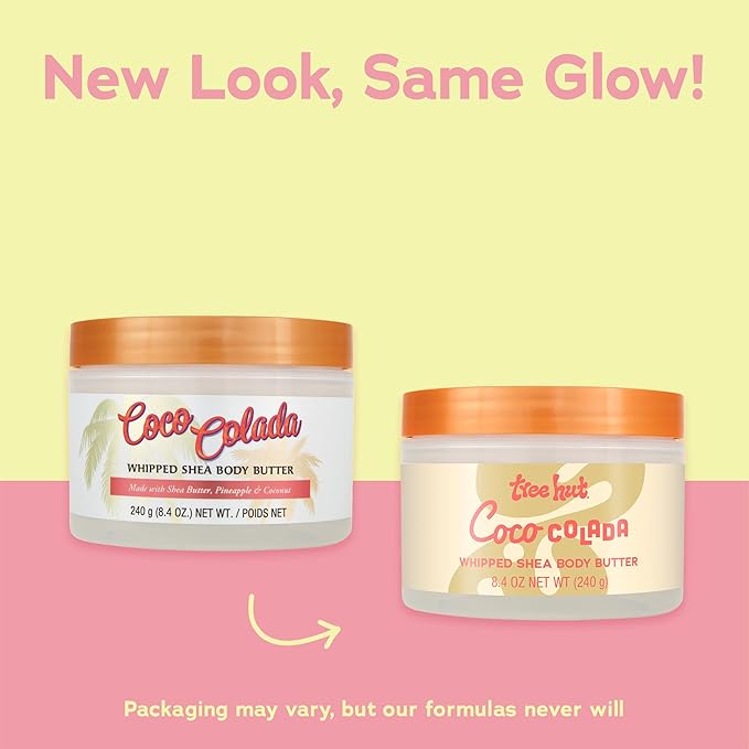 Tree Hut Coco Colada Whipped Shea Body Butter, 8.4oz, with Natural Shea Butter for Nourishing Essential Body Care