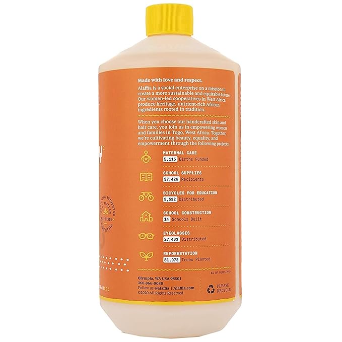 Alaffia Bubble Bath for Women, Unscented – Everyday Shea Butter Formula with Wild Yam, 32 Fl Oz