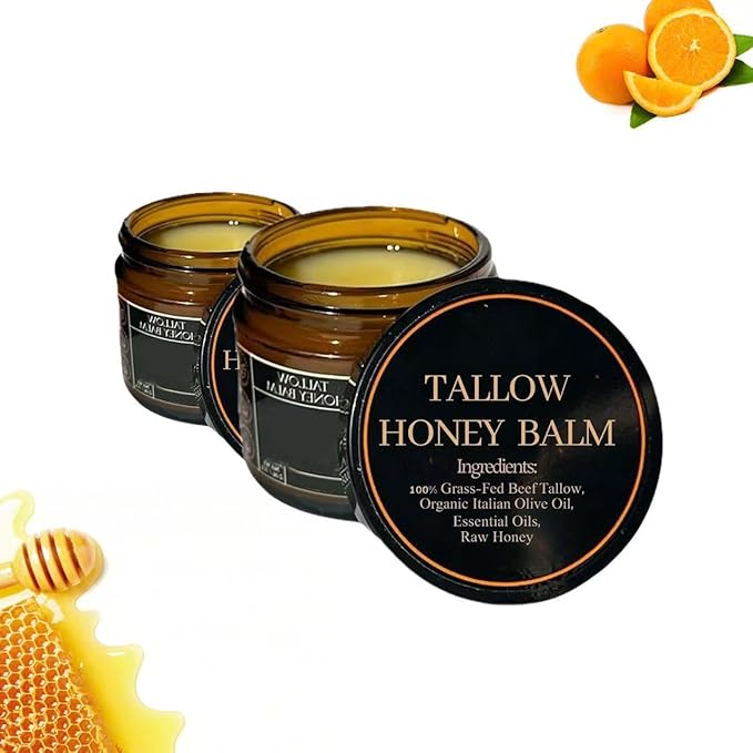 2025 New Marromi Beef Tallow for Skin, Marroomi Tallow Honey Balm, Maroomi Organic Grass-Fed Beef TallowBalm with Raw Honey, Deeply Moisturizes the Skin, Natural Formula for Face, Lip and Body (2)