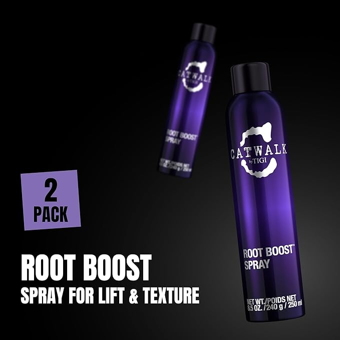 TIGI Catwalk Root Boost Spray Foam - Directional Mousse for All Hair Types - For Lift & Texture - For All Hair Types - Finish on Wet Hair & Blow Dry - Premium Hair Care Products - 8.5 oz (2 Pack)