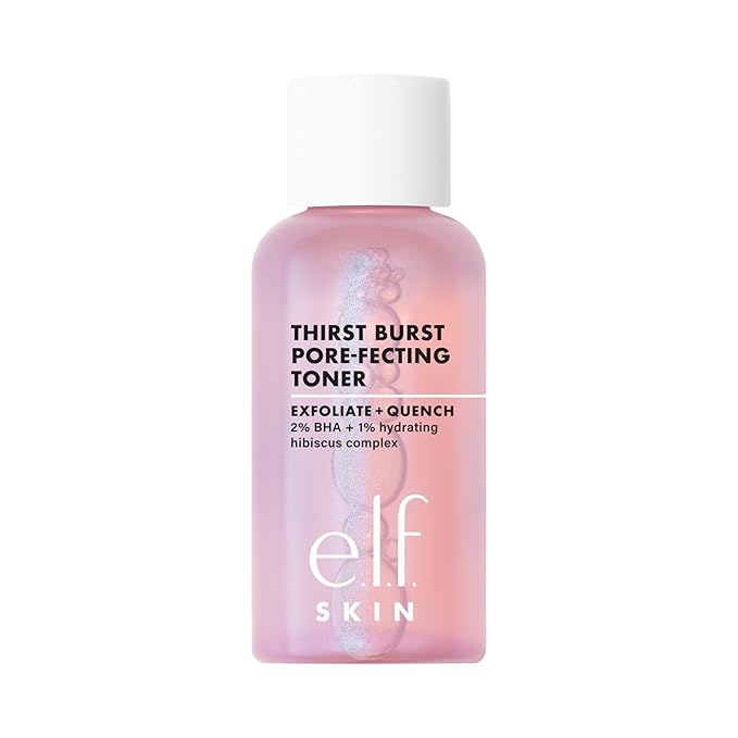e.l.f. Thirst Burst Pore-fecting Toner Mini, Hydrating & Exfoliating for Face, Smooths, Plumps, Pore-Minimizing, Infused with Salicylic Acid, Vegan & Cruelty-Free