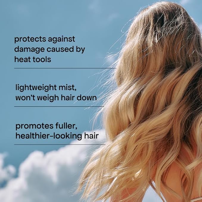 BONDIBOOST Heat Protectant Spray [4.23 fl oz], Heat Protection Spray for Hair Styling + Lightweight Mist to Prevent Heat Damage for Hair & Improve Split Ends, Sulfate/Paraben Free for Women & Men