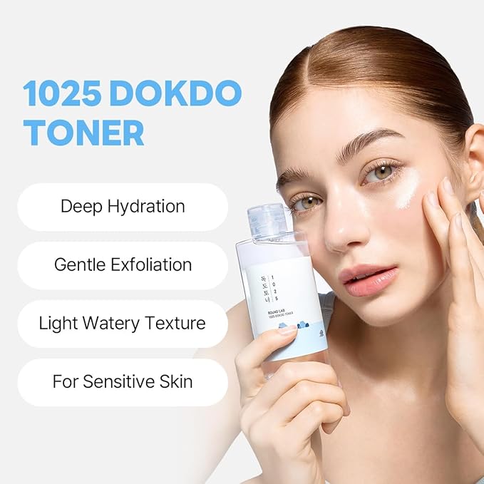 ROUND LAB Dokdo Toner/Exfoliating, Hydrating, Watery Type Toner (500ml)