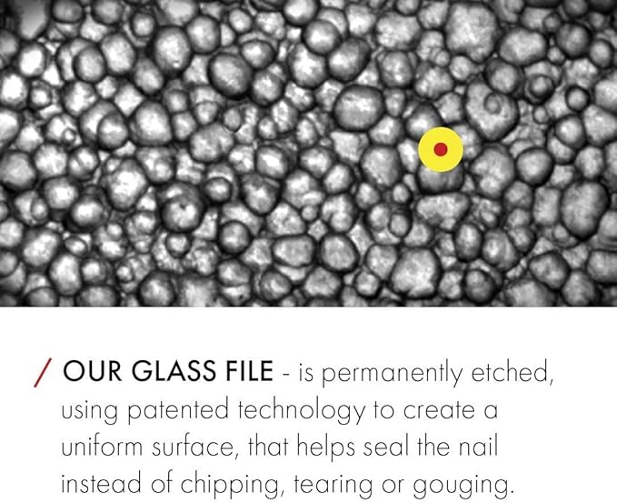 GERMANIKURE Gray Crystal Glass Nail File Set in Light Blue Suede Case – Handmade in Czech Republic – Professional Manicure & Pedicure Supplies – Glass Cuticle Stick, Pusher, Moon File