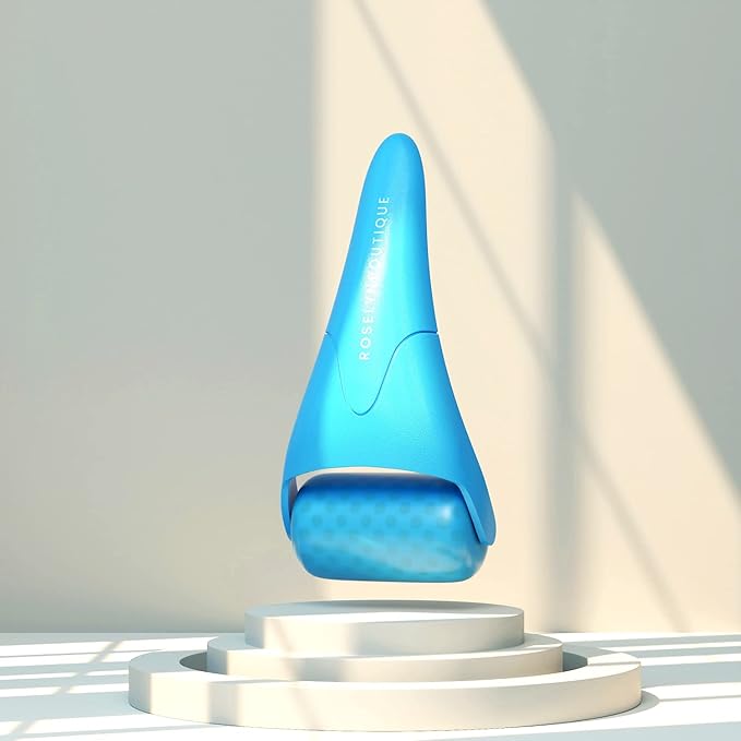 ROSELYNBOUTIQUE Ice Roller for Face Wrinkles Fine Lines Puffiness Stick Massager Facial Skin Care Tools Self Care Gifts for Men Women (Blue)